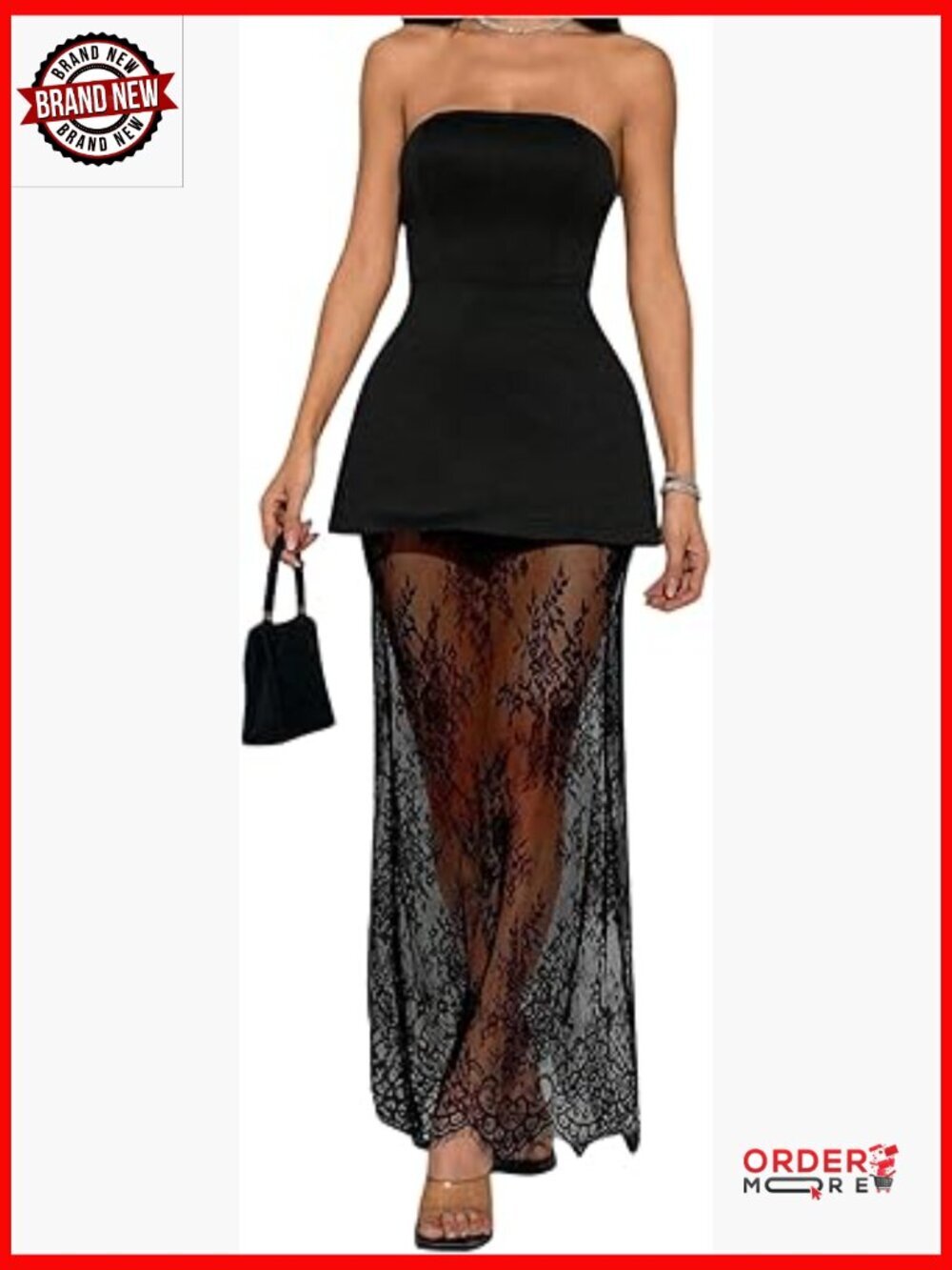 Strapless Tube Top & Skirt Set - Elegant Formal Dress
